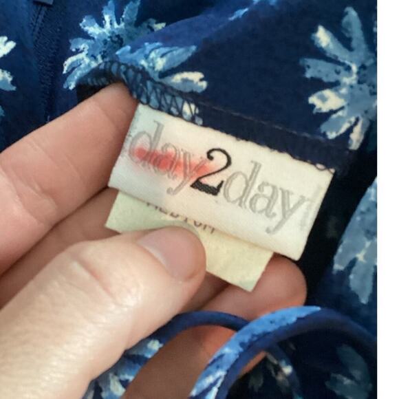 Vtg Milkmaid Mini Dress Size M Medium Blue Ditsy Floral Y2K 90s Daisy Date Night - Picture 2 of 12